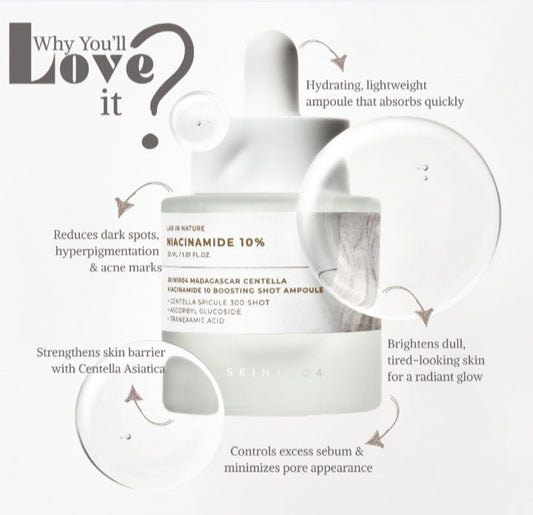SKIN1004 Niacinamide 10 Boosting Shot - High-Power Brightening Ampoule Serum (30ml)